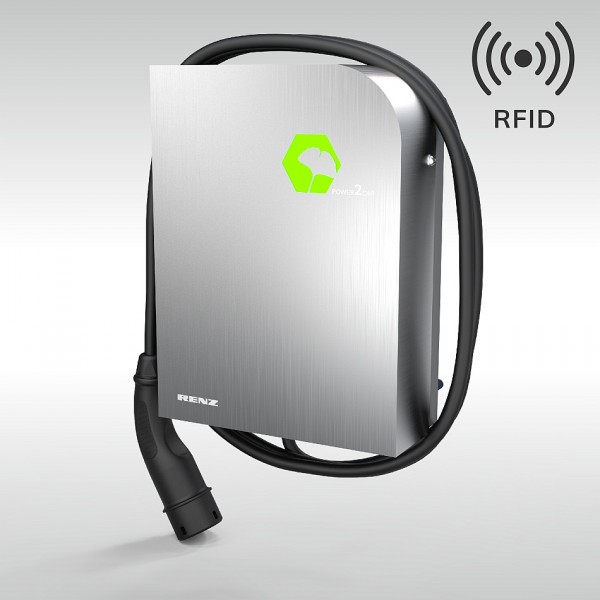 Wallbox POWER2CAR - STEEL | RFID